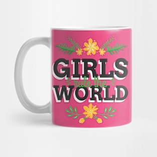 Girls Rule The World Slogan Mug